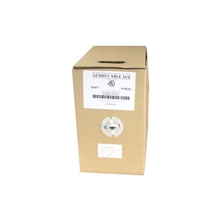 Bestlink Netware In-wall Speaker Wire, 16AWG/4C OFC CMR UL- 500ft- White Jacket 203702